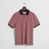 GANT 4-Color Oxford Piqué Polo Shirt in Watermelon Red