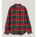 GANT 75th Anniversary Twill Tartan Shirt In Bright Red