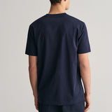 GANT Arch Script Graphic T-Shirt in Evening Blue
