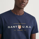 GANT Banner Shield T-Shirt Evening Blue