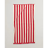 GANT Block Striped Beach Towel in Bright Red