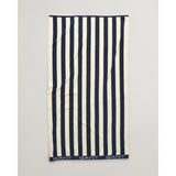GANT Block Striped Beach Towel in Evening Blue