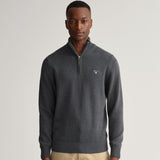 GANT Casual Cotton Half-Zip Sweater in Abstract Melange