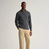 GANT Casual Cotton Half-Zip Sweater in Abstract Melange