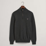 GANT Casual Cotton Half-Zip Sweater in Abstract Melange