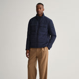 GANT Channel Quilted Windcheater Jacket in Evening Blue