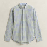 GANT Checked Classic Poplin Regular Shirt In Herb Green