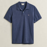 GANT Classic Regular Polo Shirt In Dark Jeans Blue Melan