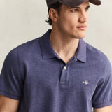 GANT Classic Regular Polo Shirt In Dark Jeans Blue Melan