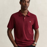 GANT Classic Regular Polo Shirt In Deep Grape Wine