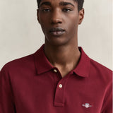 GANT Classic Regular Polo Shirt In Deep Grape Wine