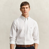 GANT Classic Stripe Oxford Shirt Regular In White