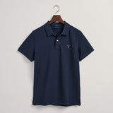 GANT Contract Collar Pique Polo Shirt Evening Blue