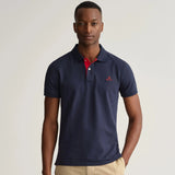 GANT Contrast Collar Pique Ss Rugger 433 Evening Blue