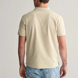GANT Contrast Piqué Polo Shirt in Silky Beige