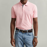 GANT Contrast Piqué Regular Polo Shirt In Bubble gum