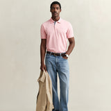GANT Contrast Piqué Regular Polo Shirt In Bubble gum