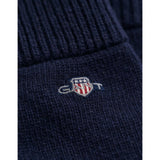 GANT Cotton Blend Logo Wool Gloves In Marine