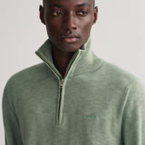 GANT Cotton Flamme Half-Zip Sweater Kalamata Green