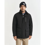 Gant Double Mid Length Jacket In Black