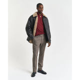 Gant Extra Fine Merino Wool Half-Zip Sweater In Plumped Red