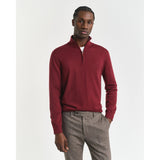 Gant Extra Fine Merino Wool Half-Zip Sweater In Plumped Red