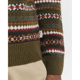 Gant Fair Isle Crew Neck Sweater In Country Green
