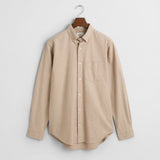 GANT Flannel Melange Shirt In Dry Sand