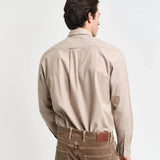GANT Flannel Melange Shirt In Dry Sand