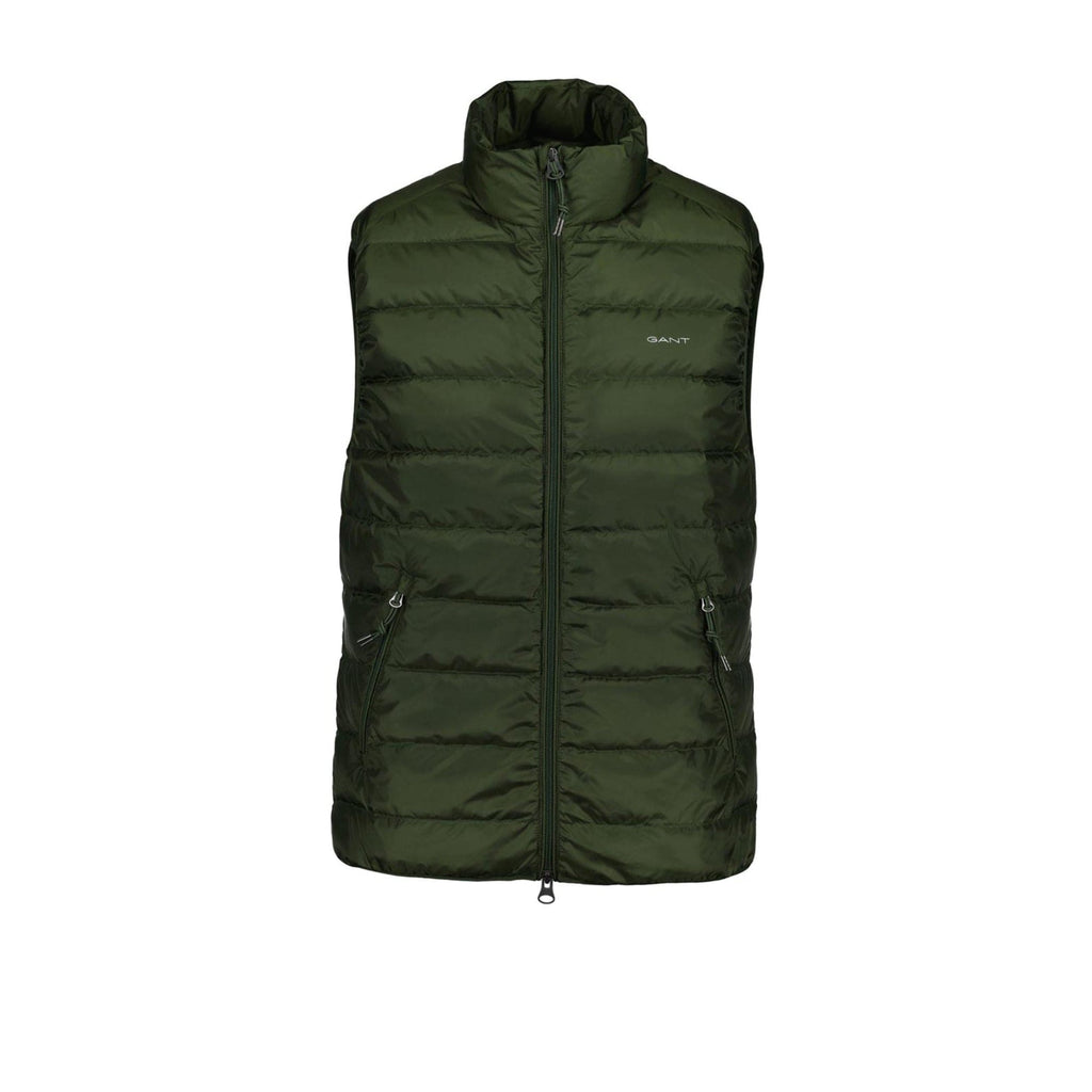 Gant Fijngebreid vest met logoborduring • Lichtblauw • de Bijenkorf
