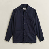 GANT Linen Blend Overshirt Regular Fit In Evening Blue