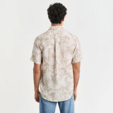 GANT Linen Shirt Botanical Regular Fit In Dry Sand