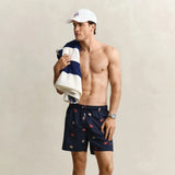 GANT Lobster Embroidered Swim Shorts In Marine