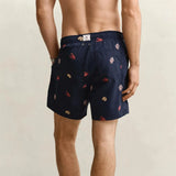 GANT Lobster Embroidered Swim Shorts In Marine