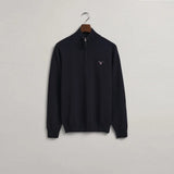 GANT Men's Super Fine Lambswool Half Zip Sweater Marine