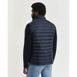 GANT Mixed Media Jacket In Evening Blue