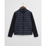 GANT Mixed Media Jacket In Evening Blue