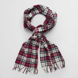 Gant Multi Checked Scarf in Wine Red