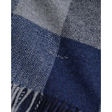 Gant Multi Checked Wool Scarf In Dark Grey Melange