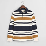 GANT Multi Striped Heavy Rugger in Cumin Beige
