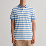 GANT Multi Striped Piqué Polo Shirt Gentle Blue