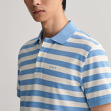 GANT Multi Striped Piqué Polo Shirt Gentle Blue