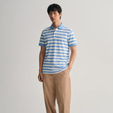 GANT Multi Striped Piqué Polo Shirt Gentle Blue