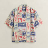 GANT Nautical Short Sleeve Shirt In Creamed White