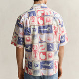 GANT Nautical Short Sleeve Shirt In Creamed White