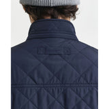 GANT Quilted Windcheater Mid-Length Jacket In Evening Blue