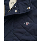 GANT Quilted Windcheater Mid-Length Jacket In Evening Blue