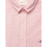 GANT Reg Classic Poplin Check Shirt In Deep Orange