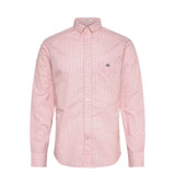 GANT Reg Classic Poplin Check Shirt In Deep Orange
