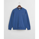 Gant Reg Shield Crew Neck Sweat In Rich Blue